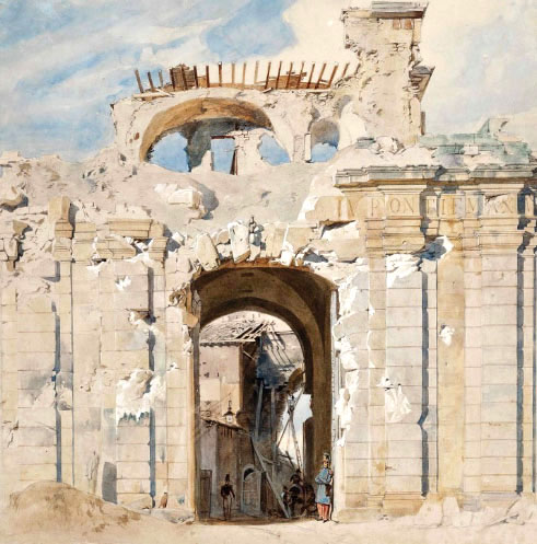 Thomas Hartley Cromek, Soldats à la porte San Pancrazio